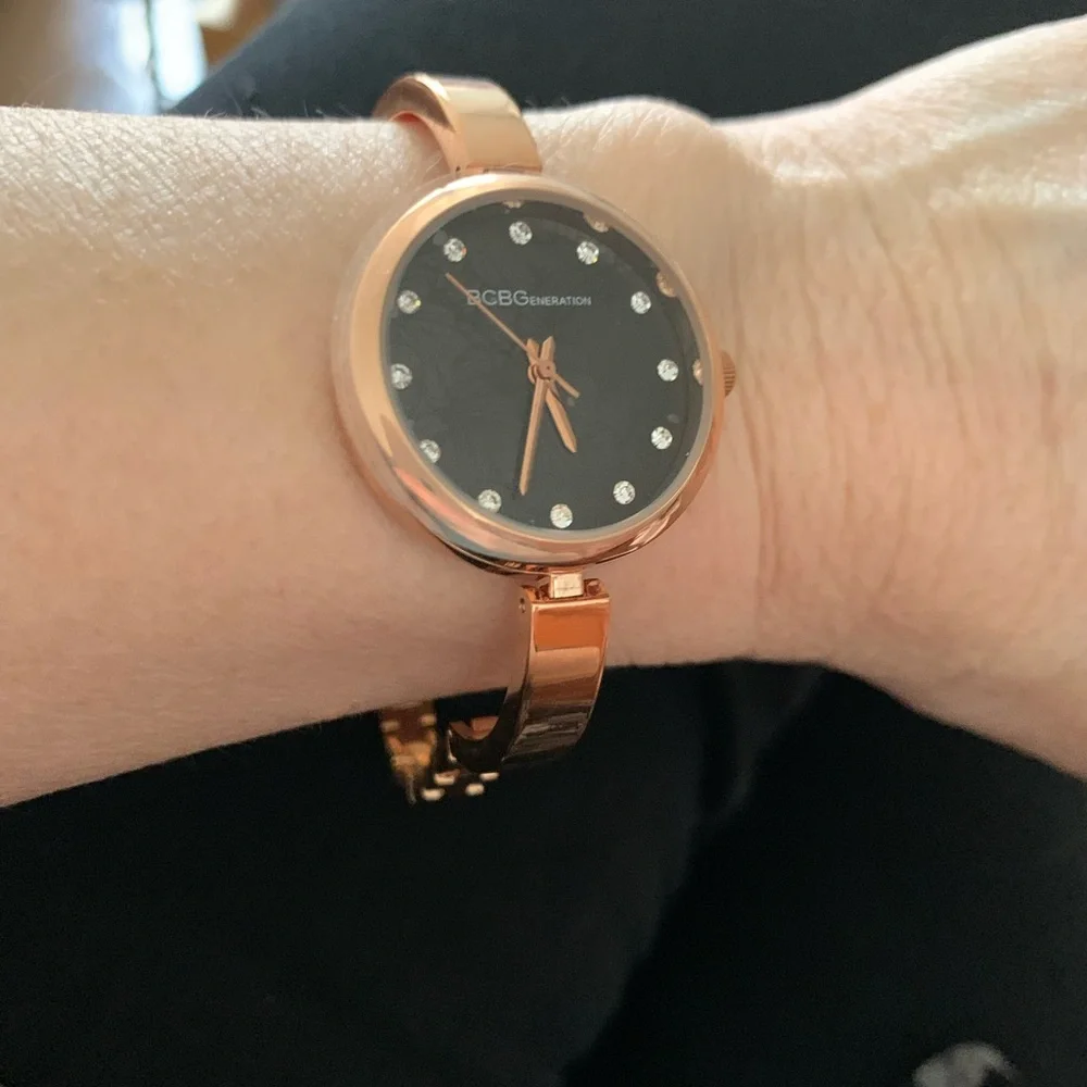 BCBGeneration Rosetone Adjustable Bangle Watch